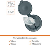 Whiteboardreinigingsdoekjes Nobo plasticvrij 100 stuks-2