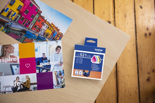 Inktcartridge Brother LC-521 zwart + 3 kleuren-1
