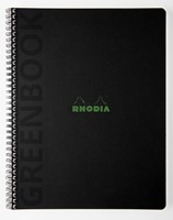 Notitieboek Rhodia Greenbook recycled A4+ lijn 160 pagina's 90gr sc