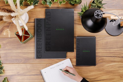 Notitieboek Rhodia Greenbook recycled A4+ lijn 160 pagina's 90gr sc-2
