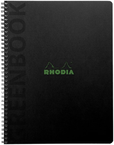 Notitieboek Rhodia Greenbook recycled A5+ lijn 160 pagina's 90gr hc