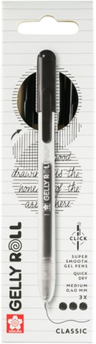 Gelschrijver Sakura Gelly Roll Classic 08 klikfunctie set à 3 stuks zwart-2