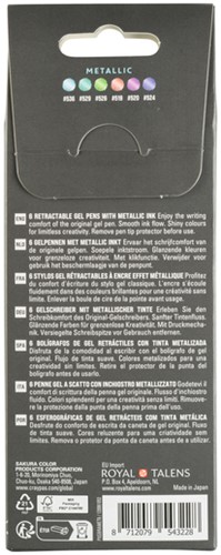 Gelschrijver Sakura Gelly Roll Metallic 08 klikfunctie set à 6 kleuren-3