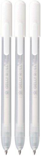 Gelschrijver Sakura Gelly Roll Classic 08 klikfunctie set à 3 stuks wit