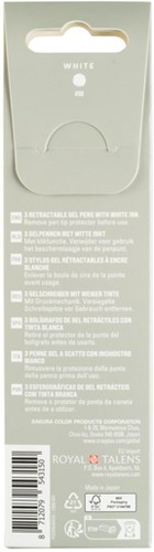 Gelschrijver Sakura Gelly Roll Classic 08 klikfunctie set à 3 stuks wit-3