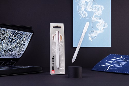 Gelschrijver Sakura Gelly Roll Classic 08 klikfunctie set à 3 stuks wit-2