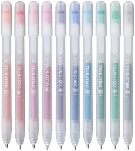 Gelschrijver Sakura Gelly Roll Stardust 08 klikfunctie set à 10 kleuren
