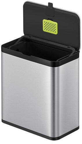 Afvalbak EKO Puro klein 7 liter zilver-3