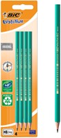Potlood Bic Evolution ecolutions original zeshoekig HB 4 stuks