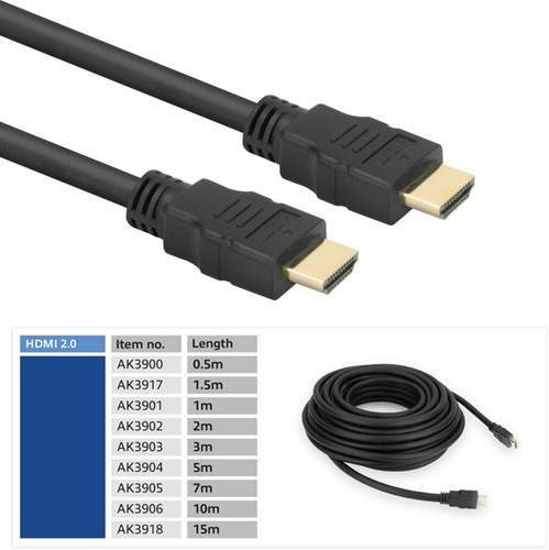 Kabel ACT HS v2.0 HDMI-A male - HDMI-A male (AWG30) 1 meter-3