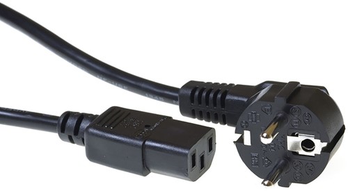 Kabel ACT Netsnoer CEE 7/7 male - C13 zwart 1.5 meter