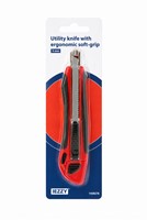 Snijmes IEZZY 9mm kunststof met ergonomische softgrip incl. 3 mesje-2