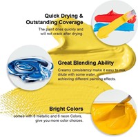 Gouache HIMI 56 kleuren 30gr inclusief neon en matellic opbergbox wit-1