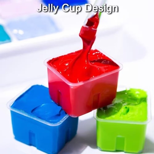 Gouache HIMI 56 kleuren 30gr inclusief neon en matellic opbergbox wit-3