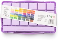 Gouache HIMI Twin cups 36 kleuren 12gr opbergbox lila-2