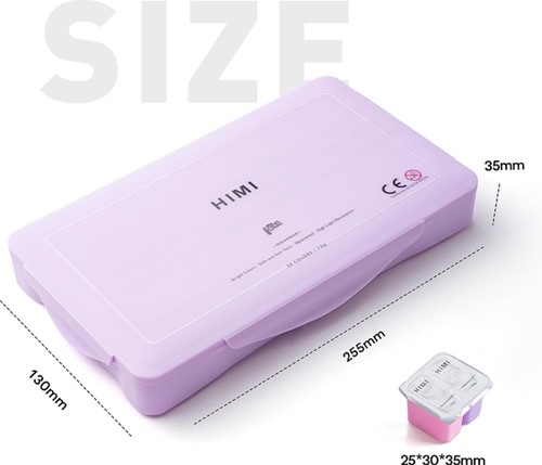 Gouache HIMI Twin cups 36 kleuren 12gr opbergbox lila-1