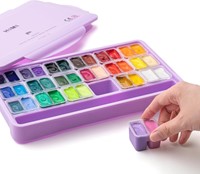 Gouache HIMI Twin cups 36 kleuren 12gr opbergbox lila-4