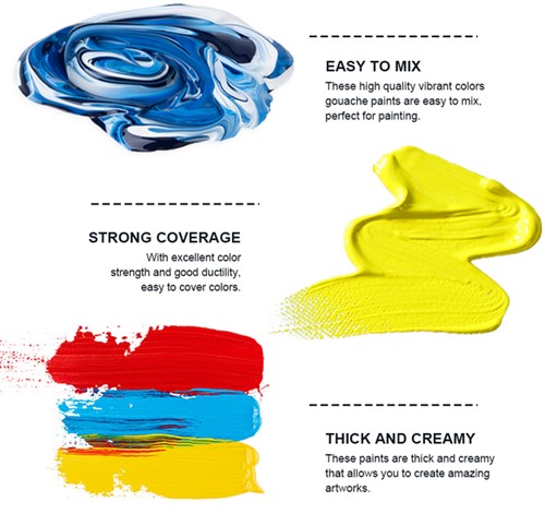 Gouache HIMI 18 kleuren 30gr opbergbox groen-6