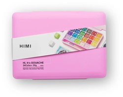 Gouache HIMI 24 kleuren 30gr opbergbox roze