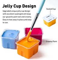 Gouache HIMI 24 kleuren 30gr opbergbox roze-3