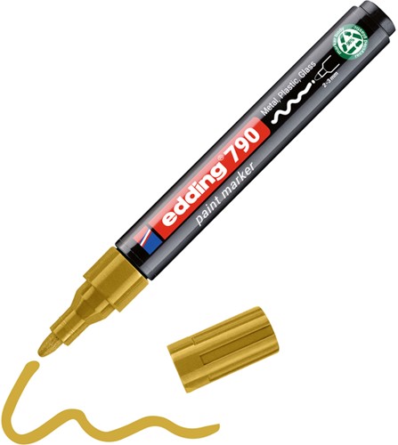 Paintmarker edding 790 op alcoholbasis 2-3mm goud-2