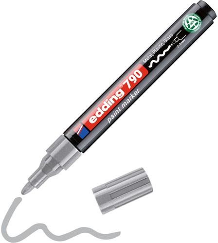 Paintmarker edding 790 PCR op alcoholbasis 2-3mm zilver-2