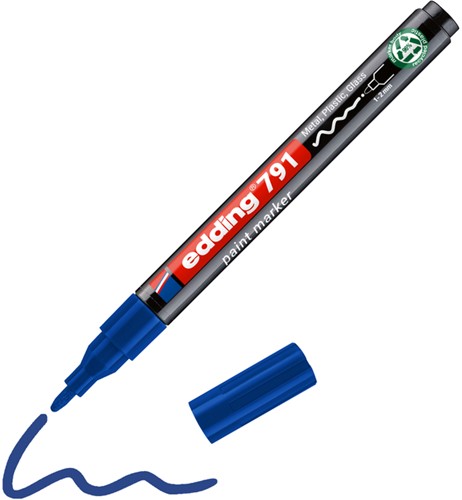 Paintmarker edding 791 PCR op alcoholbasis 1-2mm blauw-2