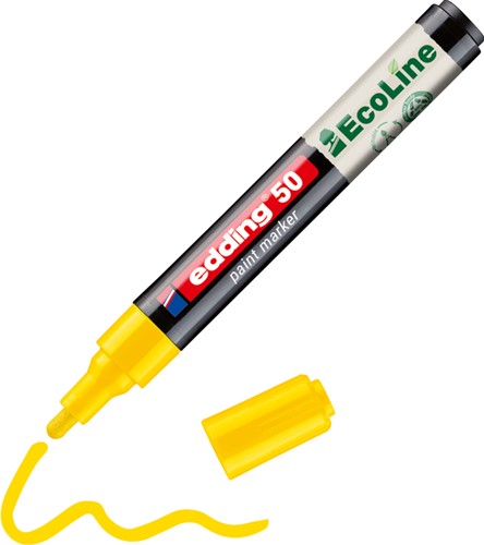 Paintmarker edding 50 EcoLine op waterbasis 2-3mm geel-2