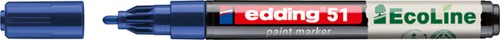 Paintmarker edding 51 EcoLine op waterbasis 1-2mm blauw