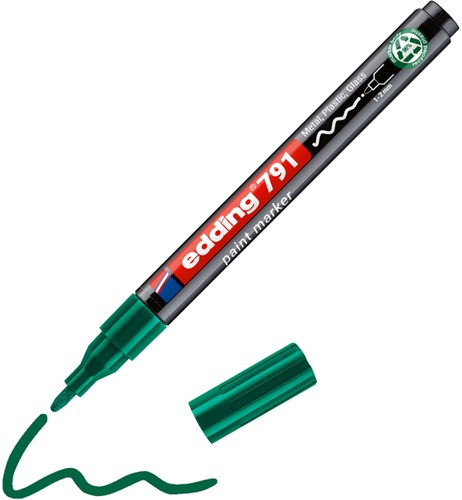Paintmarker edding 791 PCR op alcoholbasis 1-2mm groen-2