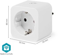 Slimme stekker Nedis Smartlife Wifi 3 stuks wit-4