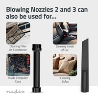 Handstofzuiger / luchtblazer Nedis 90W oplaadbaar zwart-3