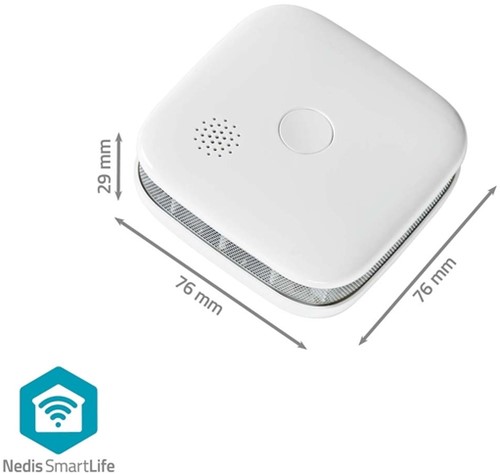Rookmelder Nedis Smartlife Wifi 10 jaar sensor wit-5
