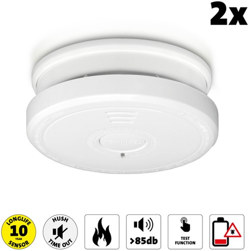Rookmelder Alecto 2 stuks SA20 wit-2