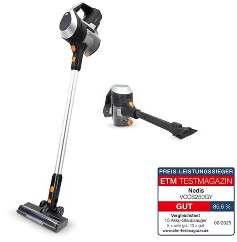 Steelstofzuiger Nedis 2-in-1 snoerloos HEPA 130W zwart-4