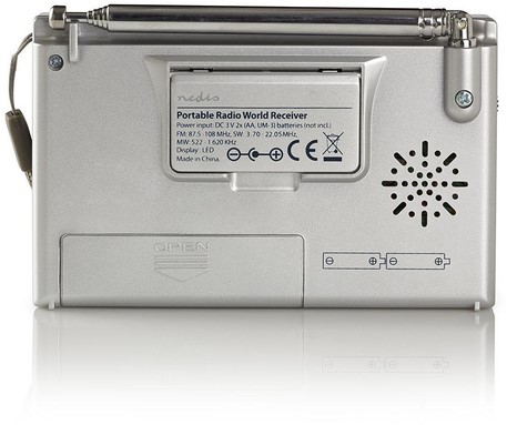 Wereldradio Nedis met wekker RDWR1000GY-1