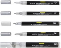 Acrylmarker Online lettering 5 breedtes zilver-2