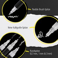 Acrylmarker Online lettering 5 breedtes zilver-3