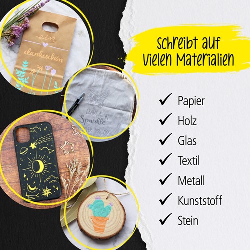 Acrylmarker Online lettering 5 breedtes goud-6