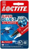 Secondenlijm Loctite All Plastic 2gram + 4 ml