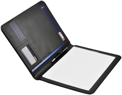 Schrijfmap DESQ A4 kunstleder zwart-1