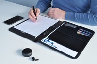 Schrijfmap DESQ A4 kunstleder zwart-2