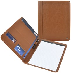 Schrijfmap DESQ A4 kunstleder bruin