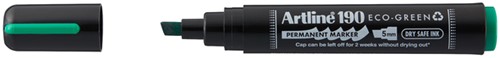Permanent marker Artline 190 Dry Safe Eco schuin 2-5mm groen