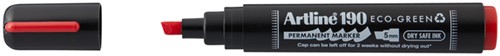Permanent marker Artline 190 Dry Safe Eco schuin 2-5mm rood