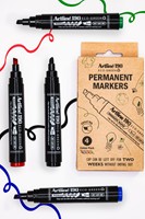 Permanent marker Artline 190  Dry Safe Eco schuin 2-5mm assorti 4 stuks-3