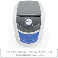 Papiervernietiger Leitz IQ OptiMax 350 Small Office P5 snippers 2x15mm-2