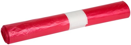 Afvalzak Propsac HDPE T25 70x110cm 120L rood rol à 20 stuks