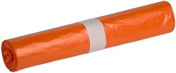 Afvalzak Propsac HDPE T23 58x100cm 70L oranje rol à 25 stuks