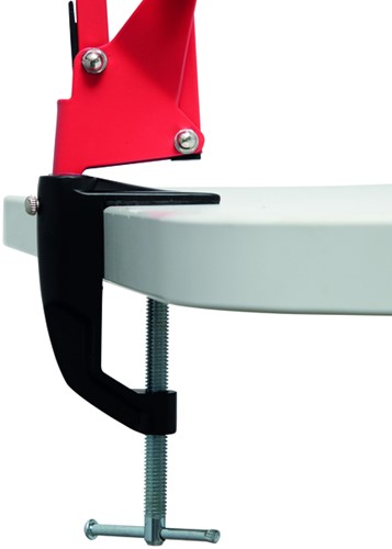 Bureaulamp MAUL Study met tafelklem excl.LED E27 lamp rood-1